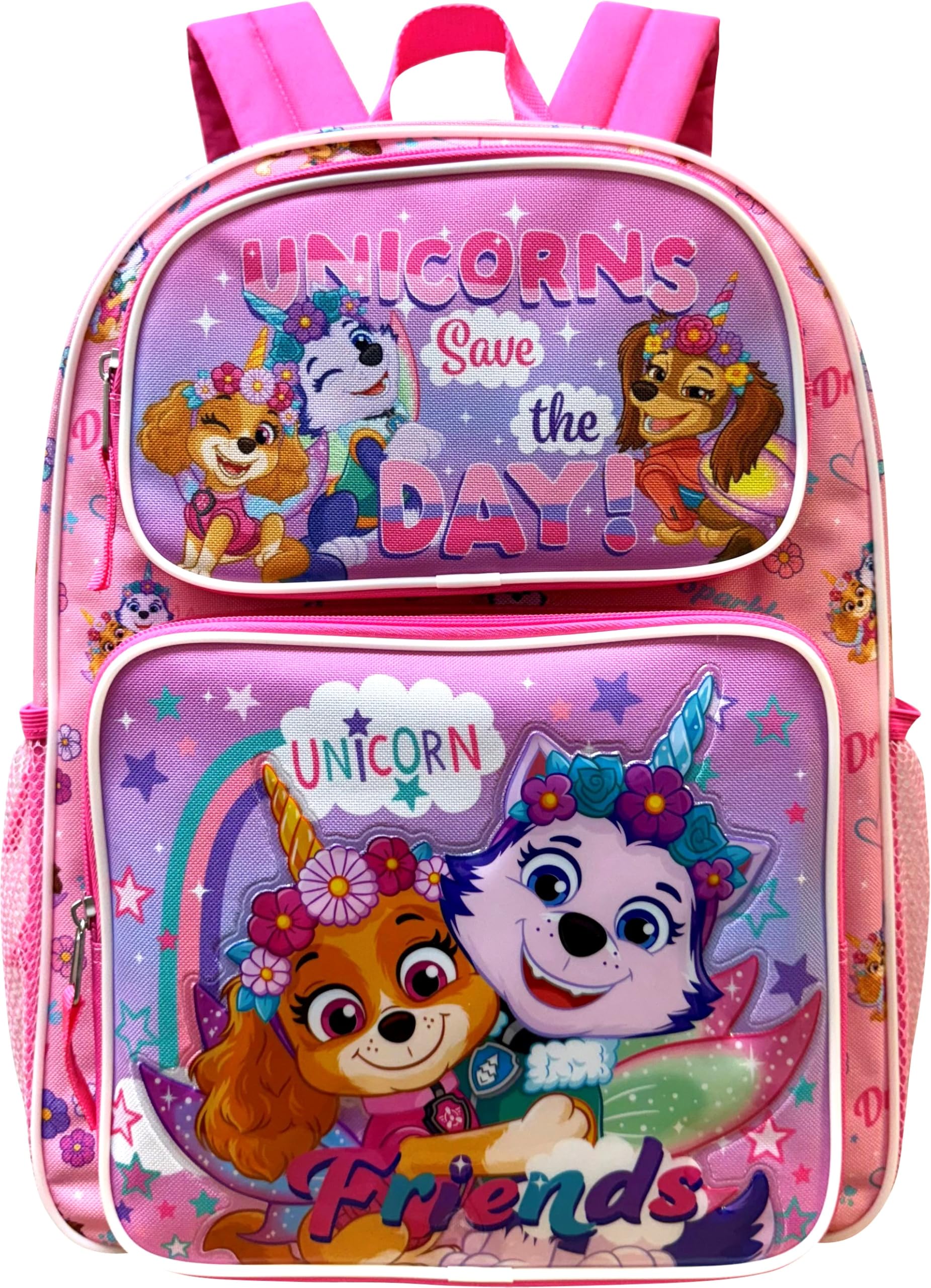 Fast Forward Kid’s Licensed 16” Large School Backpacks with Multiple Pockets (Paw Patrol-Girl)