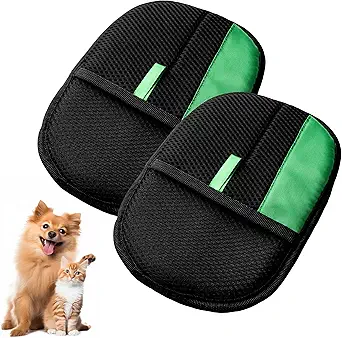 Upgraded Pet Hair Remover Glove 2 Pack – Reusable Electrostatic Dog & Cat Hair - product image