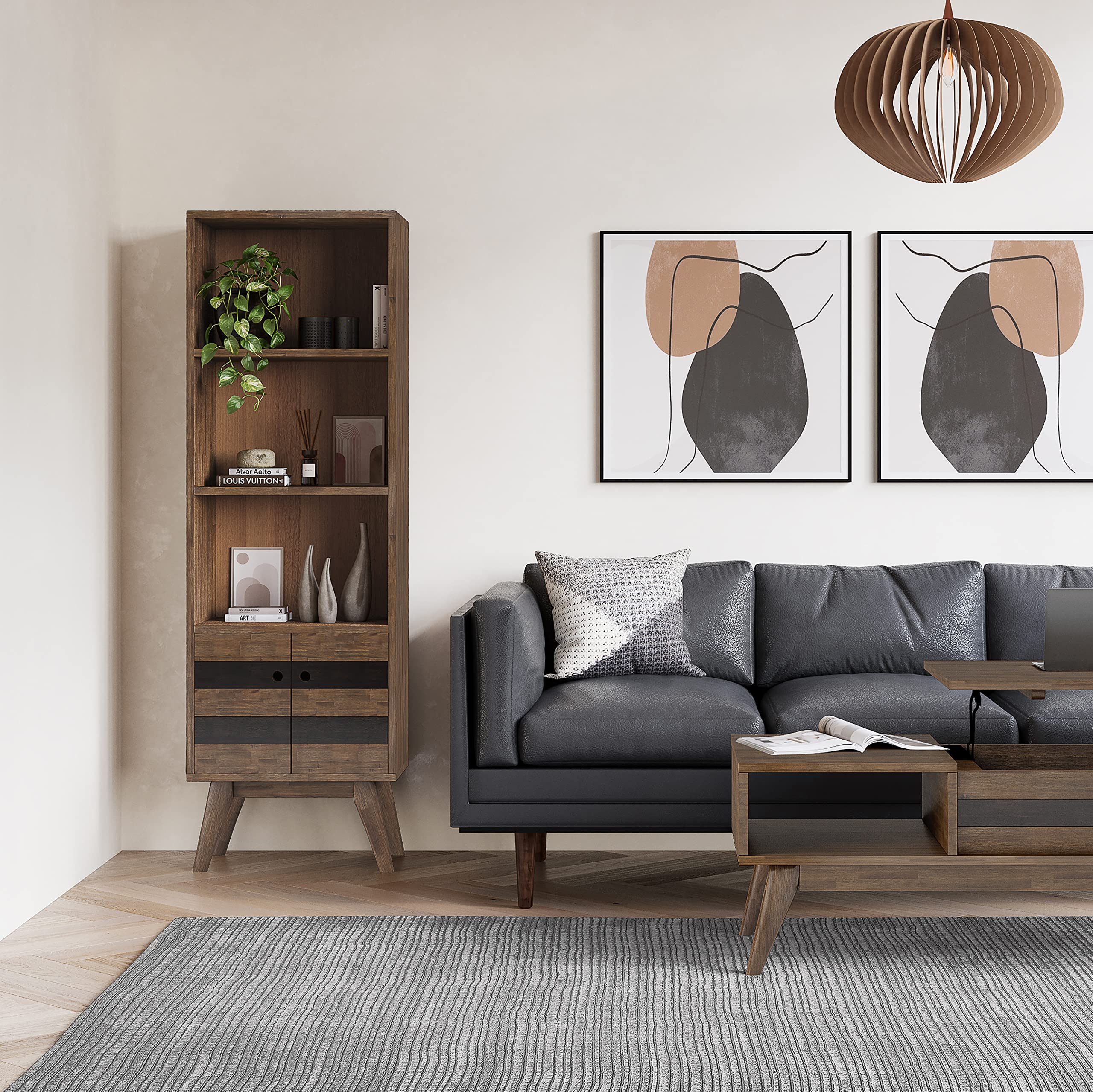 Amazon.com: SIMPLIHOME Clarkson Bookcase - 70 inch Tall