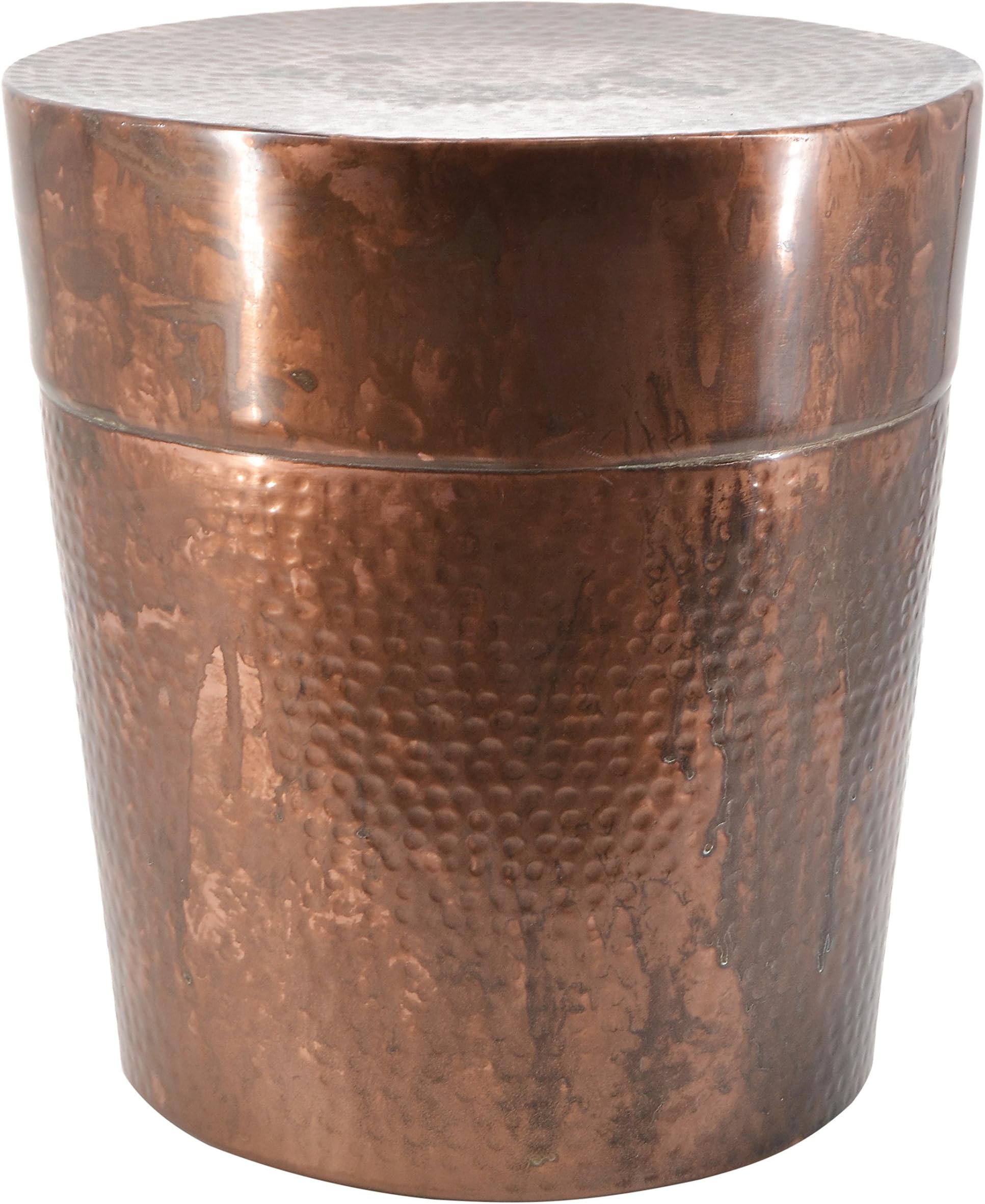 moycor Antique End Table, 40 x 40 x 43 cm, Copper