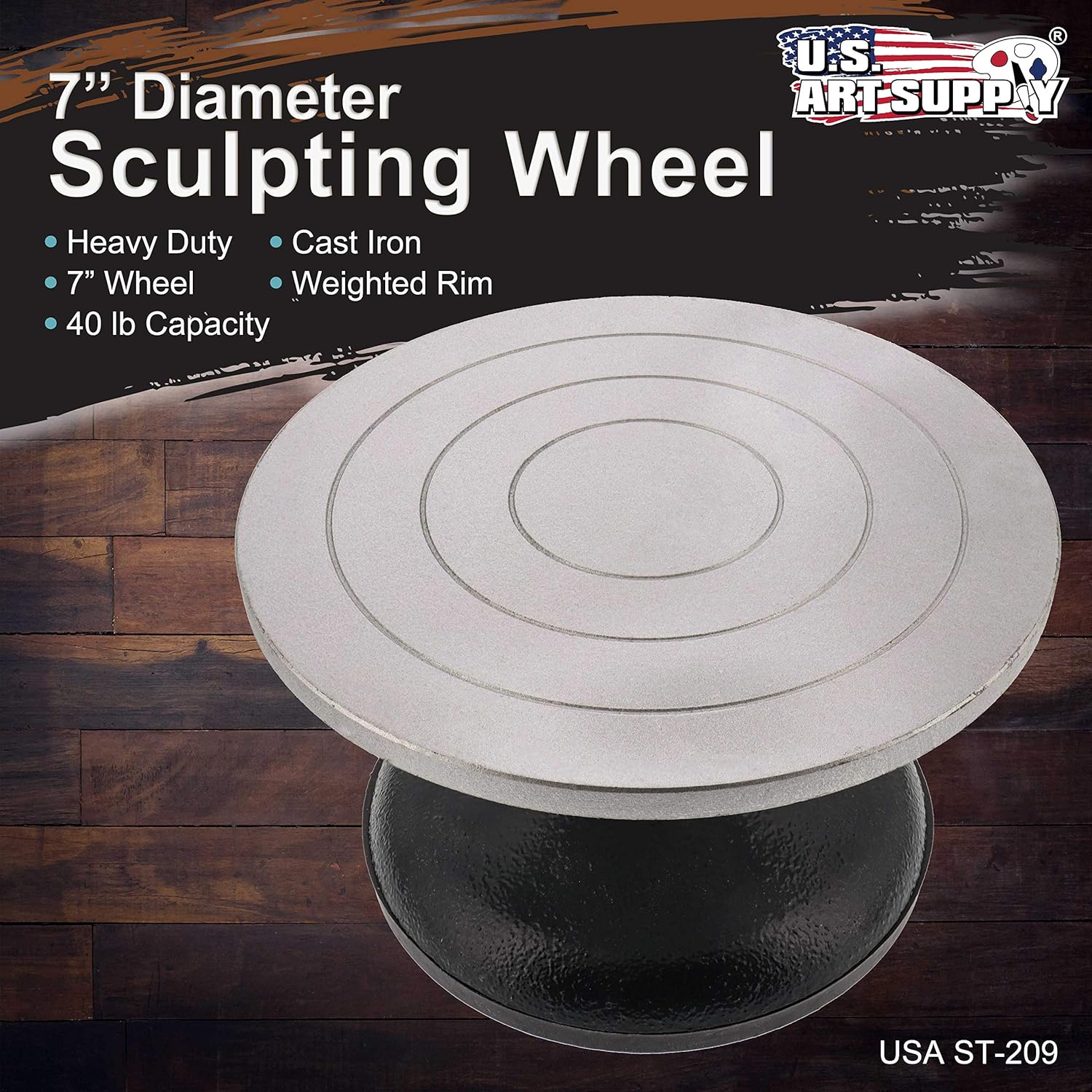 US Art Supply® 7” Diameter Sculpting Wheel- Heavy Duty All Metal Construction & Turntable with Ball Bearings : Arts, Crafts & Sewing