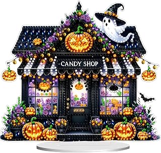 JJFox Halloween Diamond Painting Kit for Adults,Acrylic Tabletop Ornament