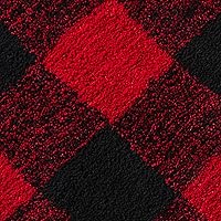 Vista 3 de SKL Home de Saturday Knight Ltd. alfombra de baño a cuadros, color rojo y negro