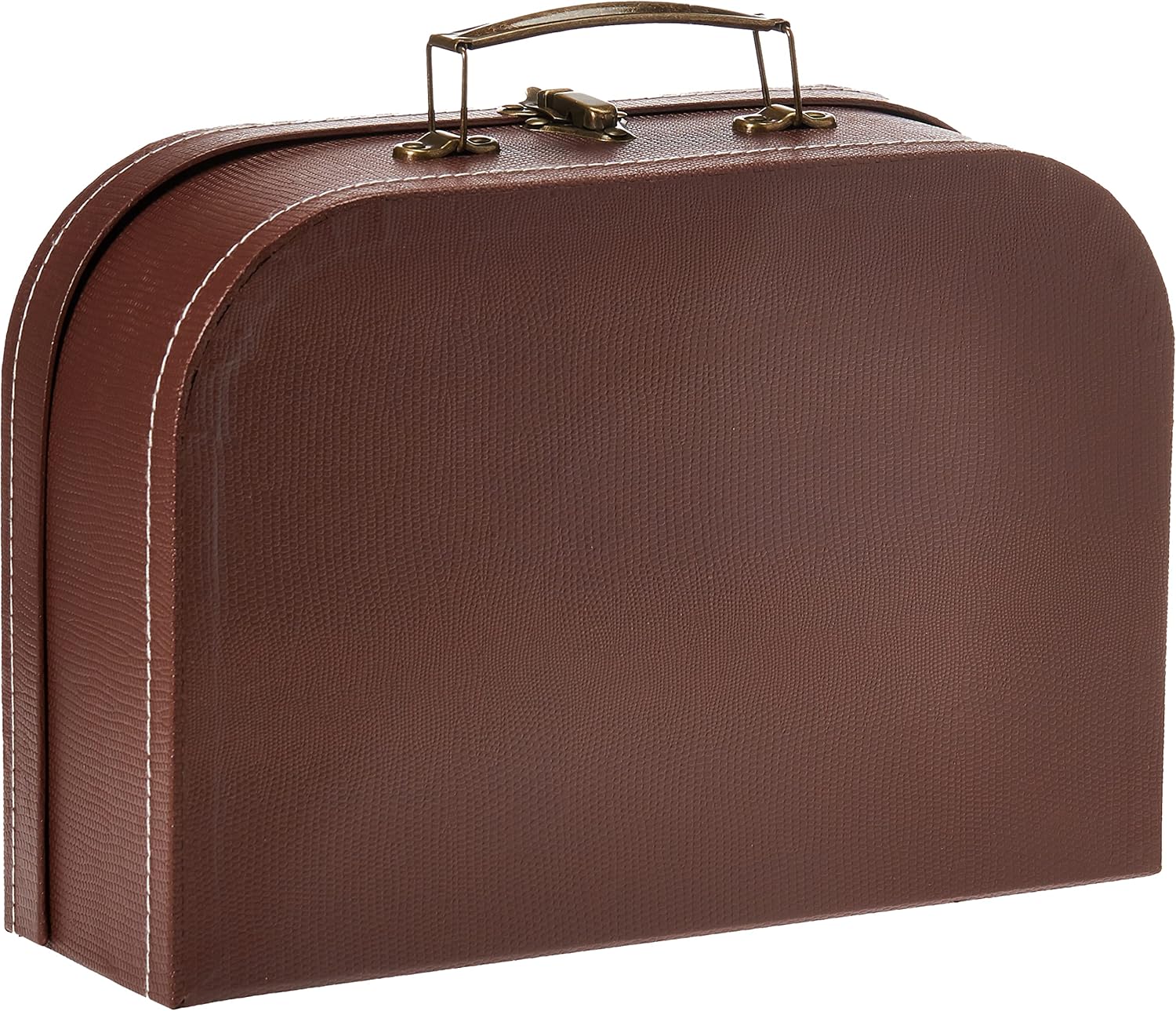 wald imports - Set of 3 Paperboard Suitcases - Decorative Storage Boxes - Suitcase Set for Decoration, Storage, and More (Brown) - Image 4