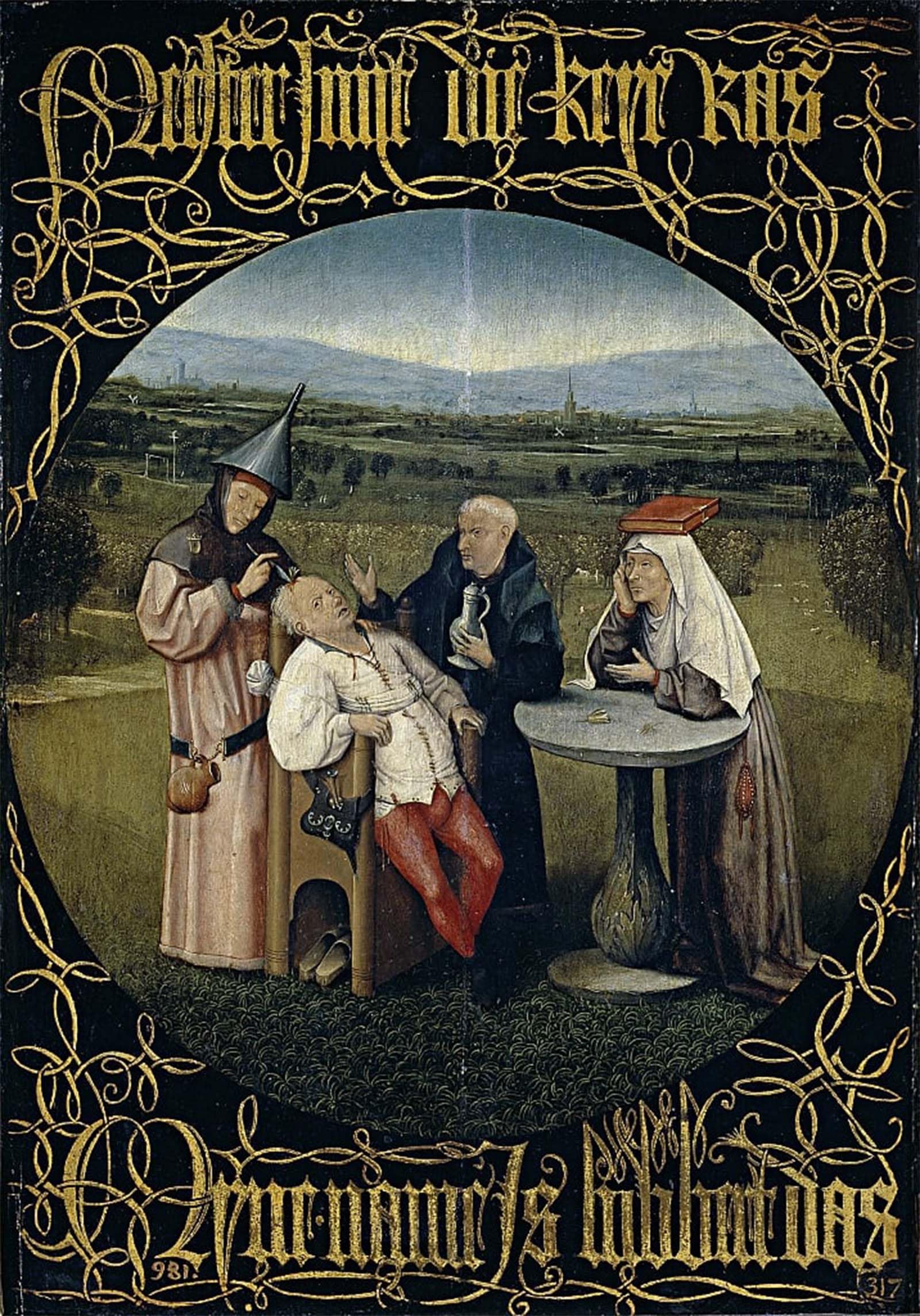 SERENDIPITP Retro Picture Poster Wall Art Pictures Painting Temptations Detail. Left Side: the Flight and Fall of Saint Anthony by Hieronymus Boske Wall Art Canvas Print for Wall Decor 60x90cm