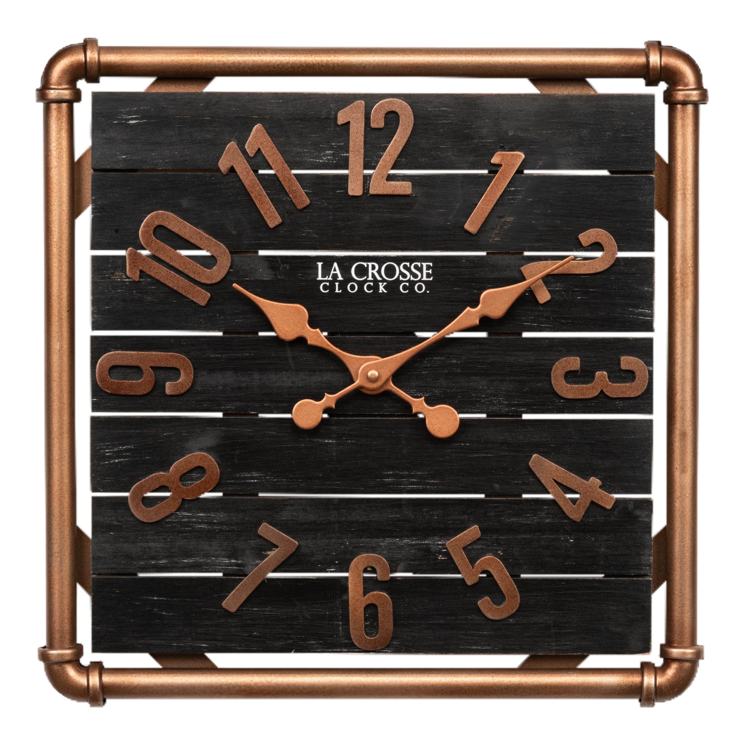 Horloge murale La Crosse Clock Foundry 404-3412D idéale pour décorer un salon ou une cuisine