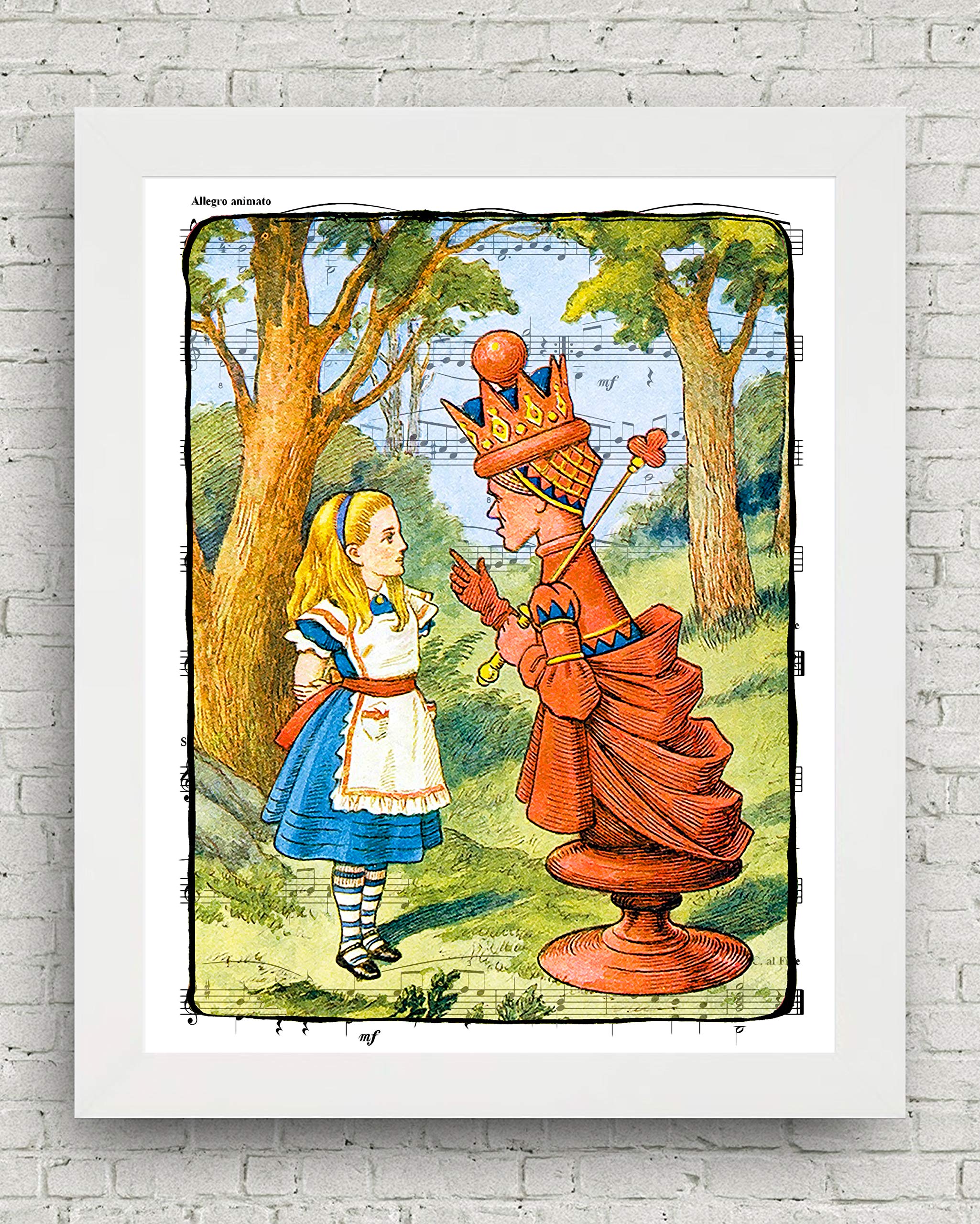 8x10 Fine Art Print, Alice And the Red Queen Talking, Alice in