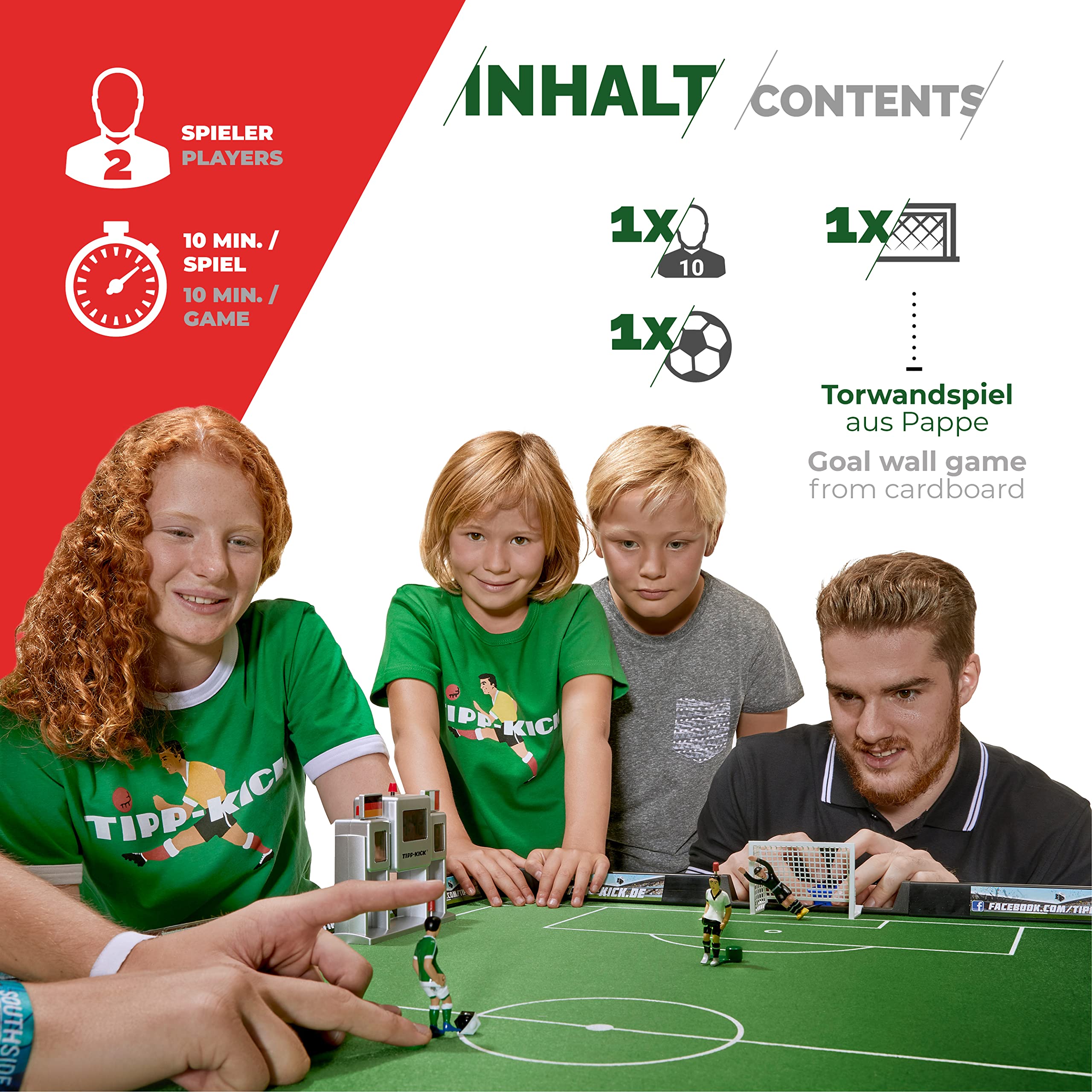 TIPP-KICK Juego de portería de Pared – Set Listo para Jugar con un Jugador usando Uniforme de Alemania I Juegos para Pasar el Tiempo, Cabe en Cualquier Mesa