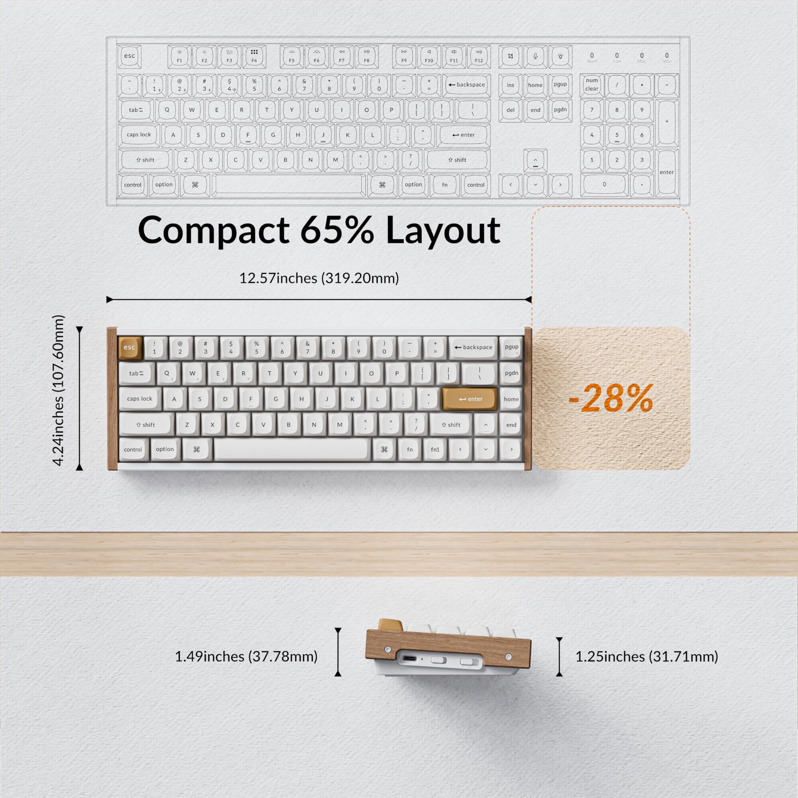 Amazon.com: Keychron K6 HE Magnetic Keyboard, 65% Wireless Gaming 