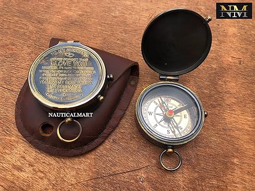 Miniatura 5 de Brújula grabada, regalo para marido, aniversario, regalo de boda para él, regalo de novio a larga distancia, regalo de prometido I Miss You regalo