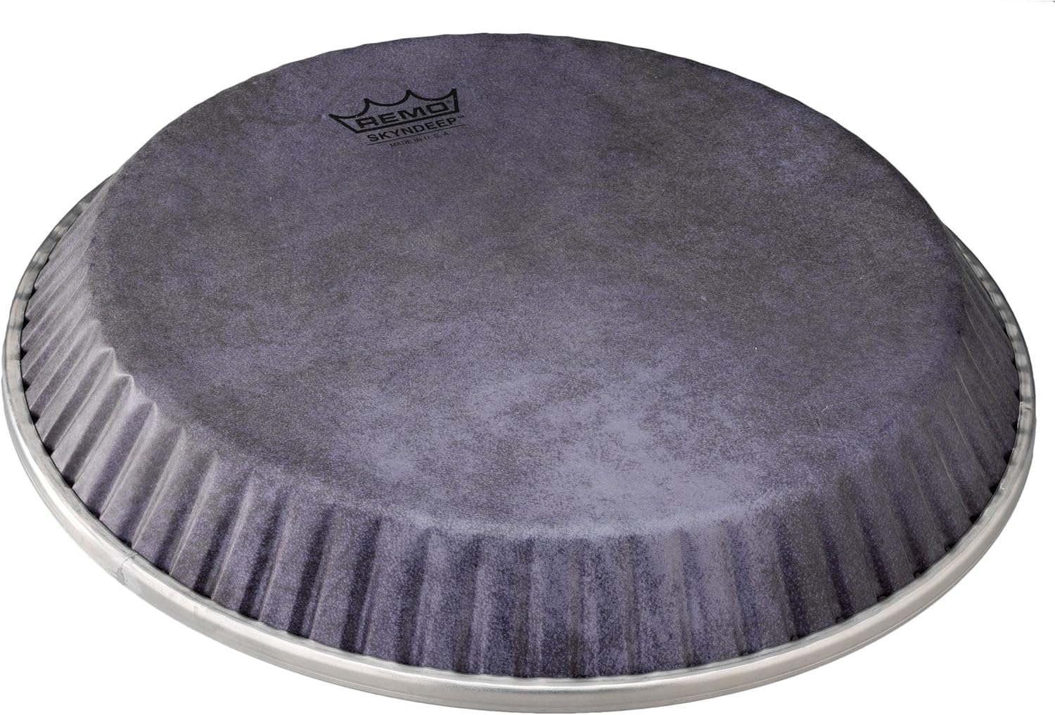 Remo M41175S6D4009 11.75-Inch Skyndeep Black Calfskin Conga Drumhead, D4 Collar