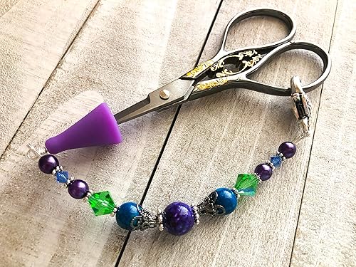 Miniatura 4 de Beaded Scissor Fob Jewelry with Tip Cover