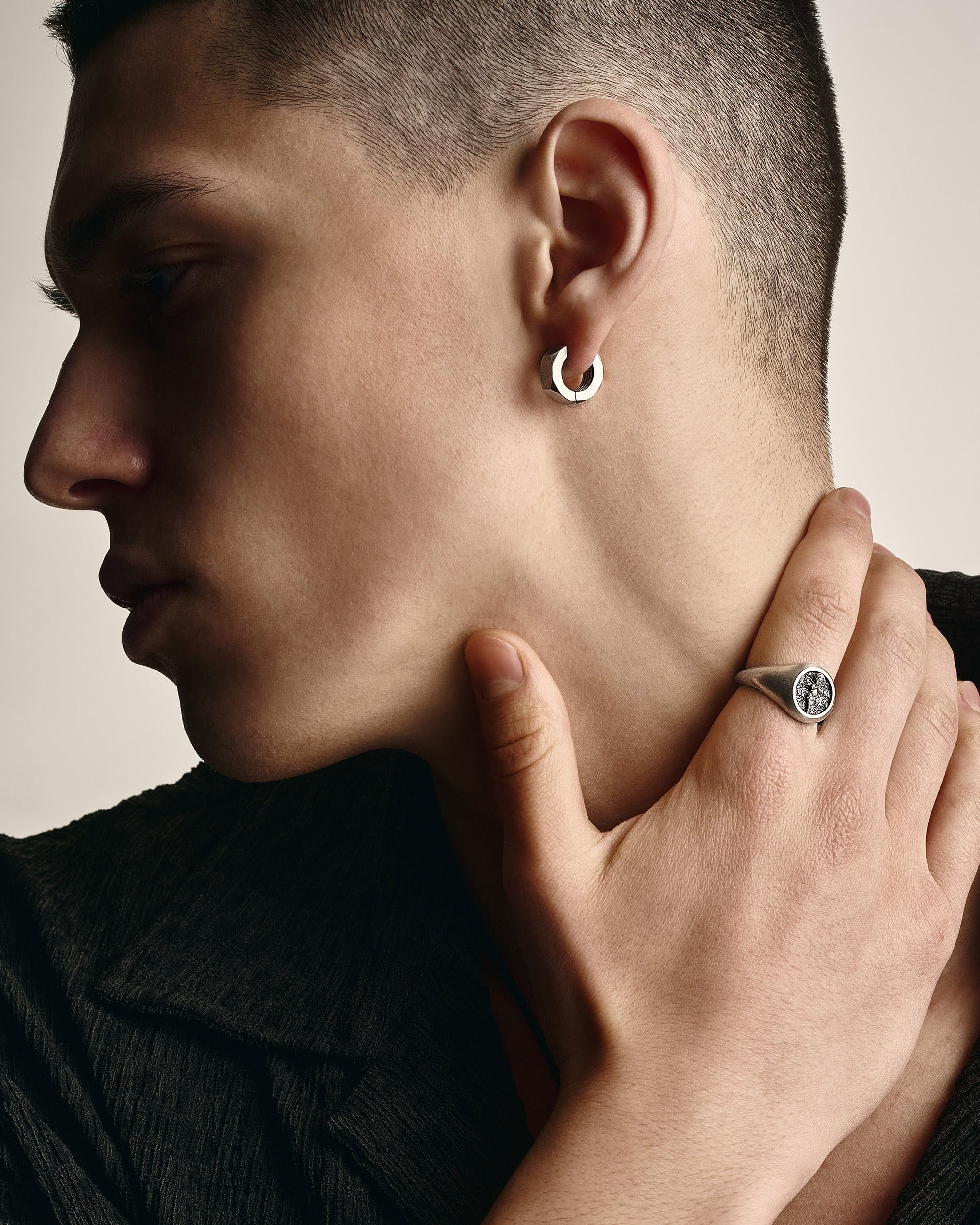 Handgefertigt Ohrringe Silber 925 – Kleine Creolen Wikinger Ohrring für Herren Damen – Ausgefallene Schmuck Geschenk für Frauen Männer