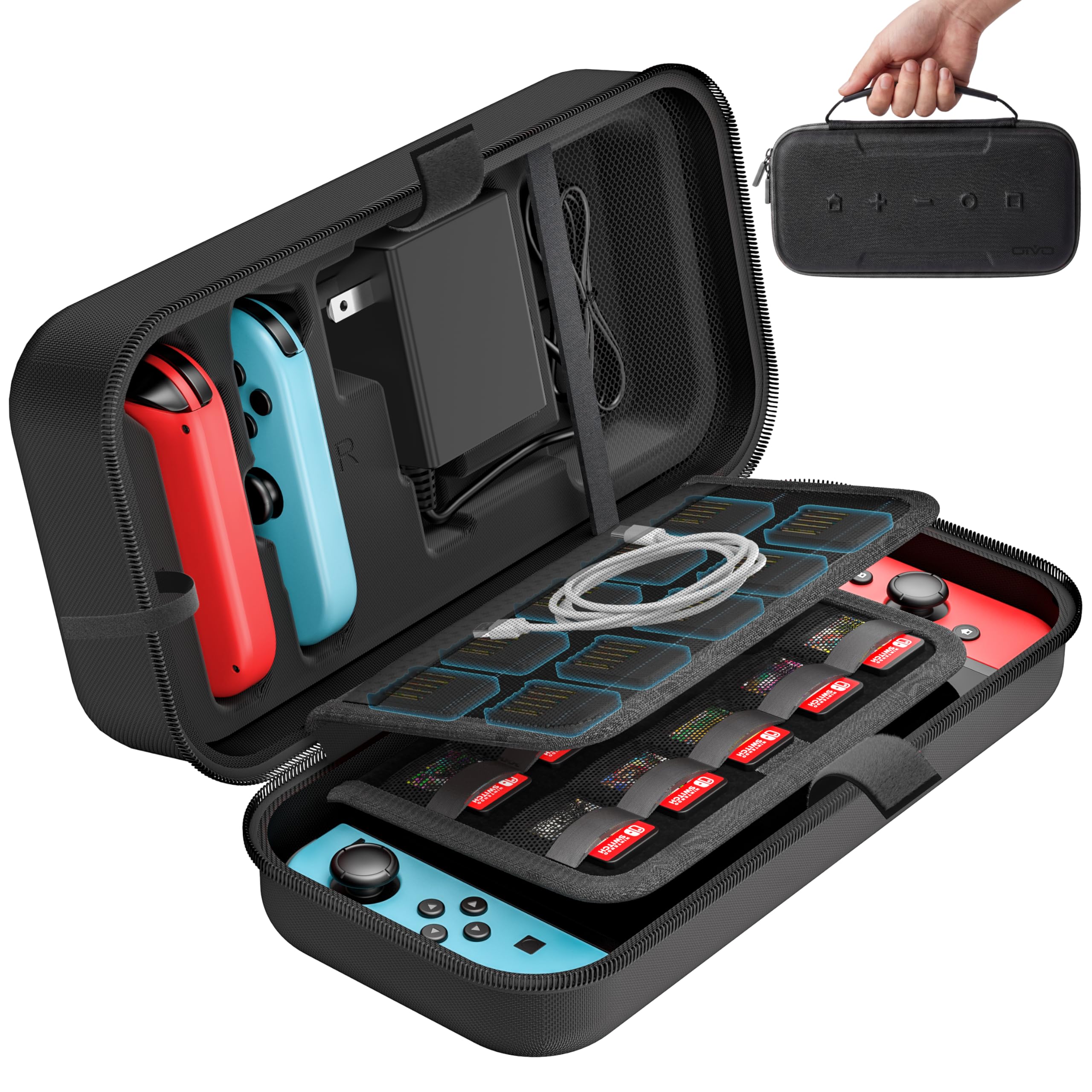 Amazon.co.jp: 【Switch/ Switch有機elモデル対応】Switch ケース OIVO