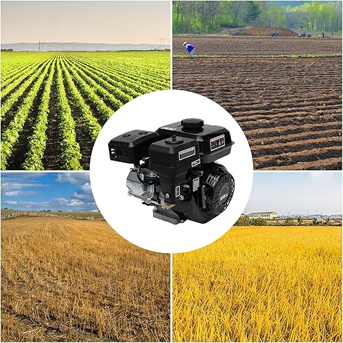 Miniatura 2 de BounceyCart Motor de gasolina de 4 tiempos de 210 CC, motor de gasolina de 7.5 HP, arranque de retroceso Go Kart, motor divisor de troncos OHV,