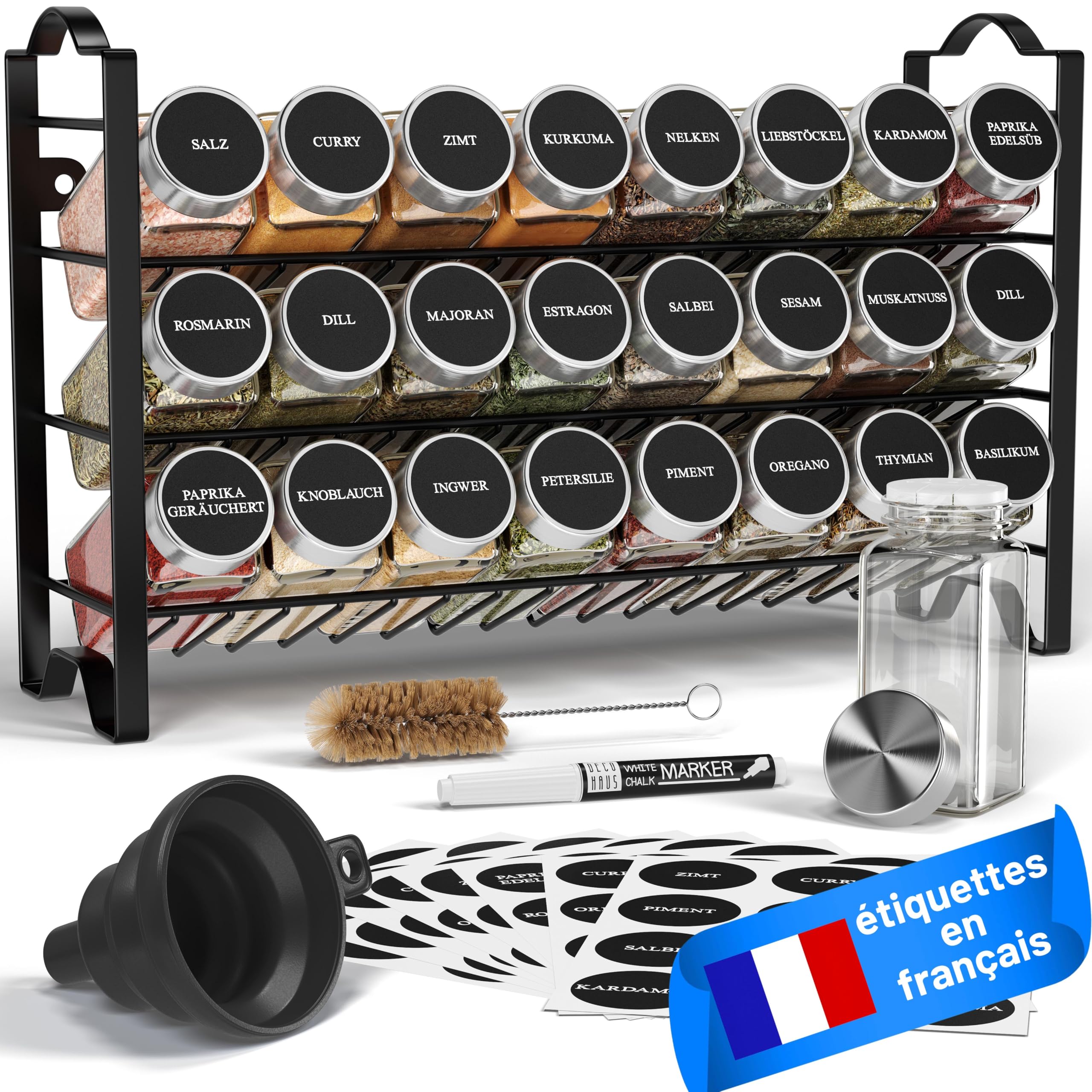deco haus étagère à épices lot de 24