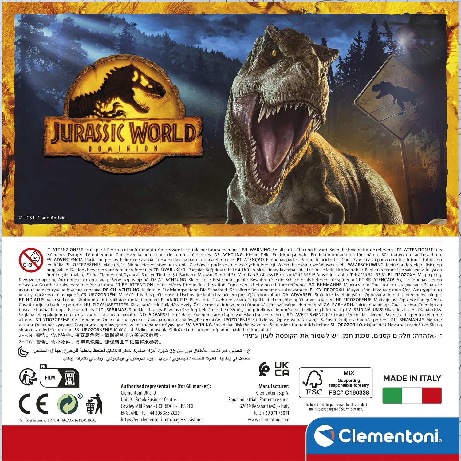 Clementoni 80512 Supercolor Jurassic World Dominion -104-Piece, Children Jigsaw Puzzle Age 6, Made in Italy - Image 4