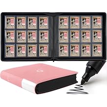 D DACCKIT Top Loader Binder 12 Pocket - Fits 480 Cards,12 Pocket Top Loader Binders for Cards with Sleeves Compatible with 3" X 4" Rigid Card Holders for Trading Cards or Sports Cards - Light Pink