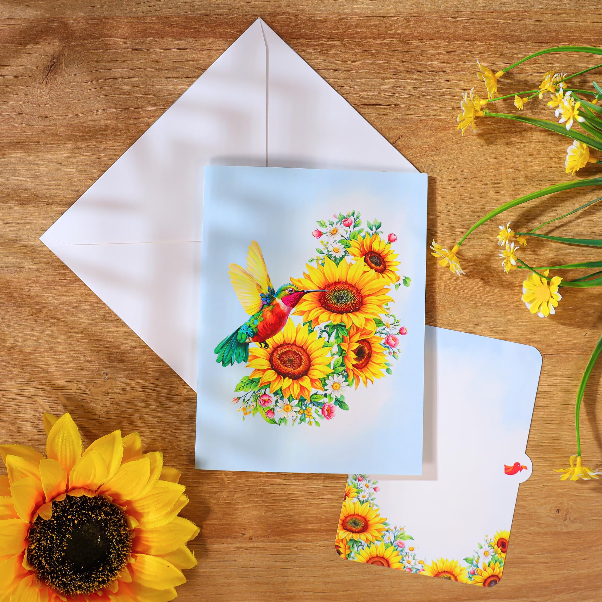 Muttertagskarten mit Kolibri-Sonnenblume, 3D-Pop-Up-Geburtstagskarte für Frauen, Mutter, Ehefrau, Tochter, sie, Schwester, Freundin, Oma, ideales Geschenk zum Valentinstag, Dankeschön, Genesung