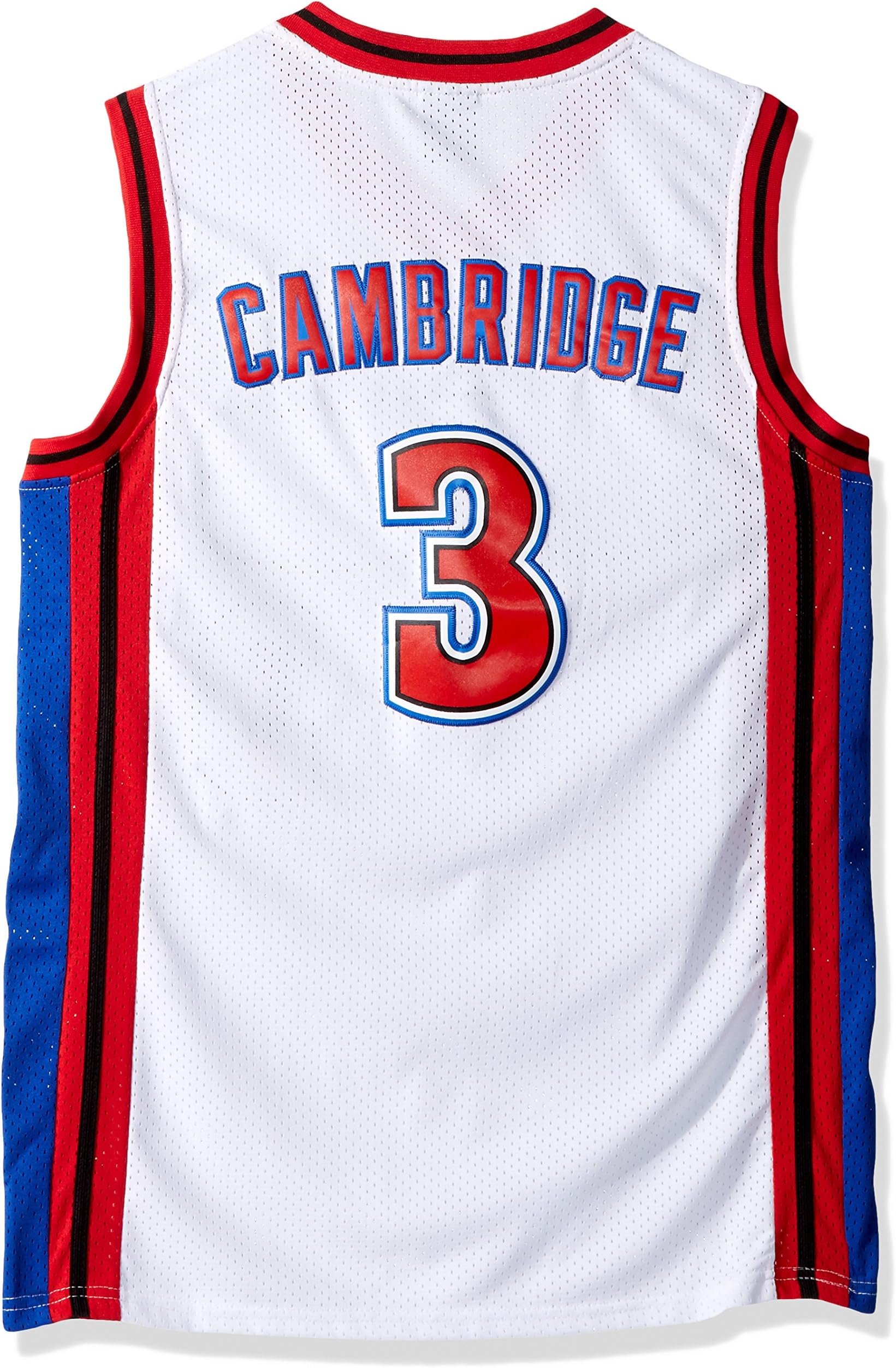Cambridge #3 Knights Throwback Basketball Jersey Embroidery Small-XXL (White, Small)