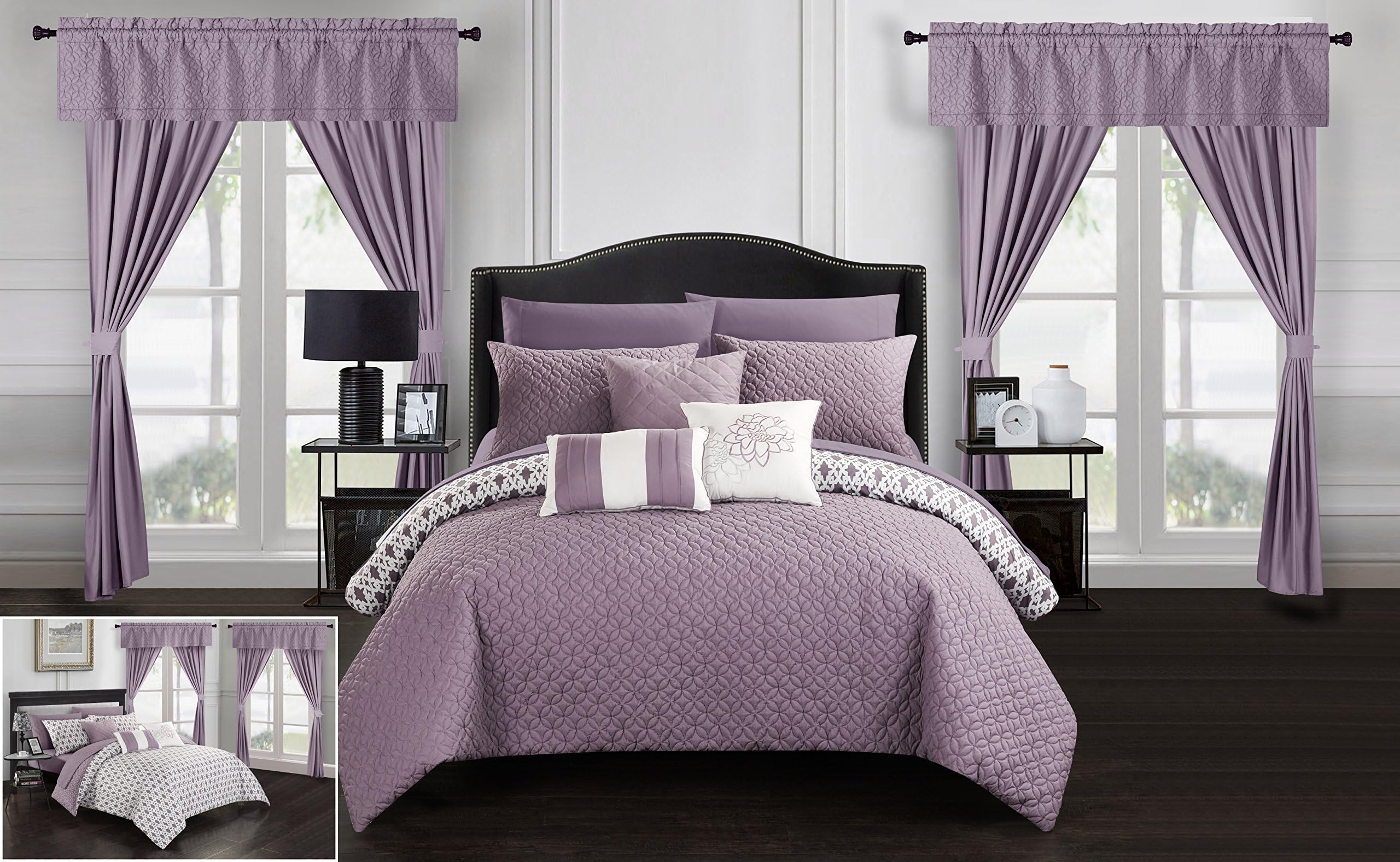 Chic Home Sigal 20 Piece Comforter Set Reversible Geometric