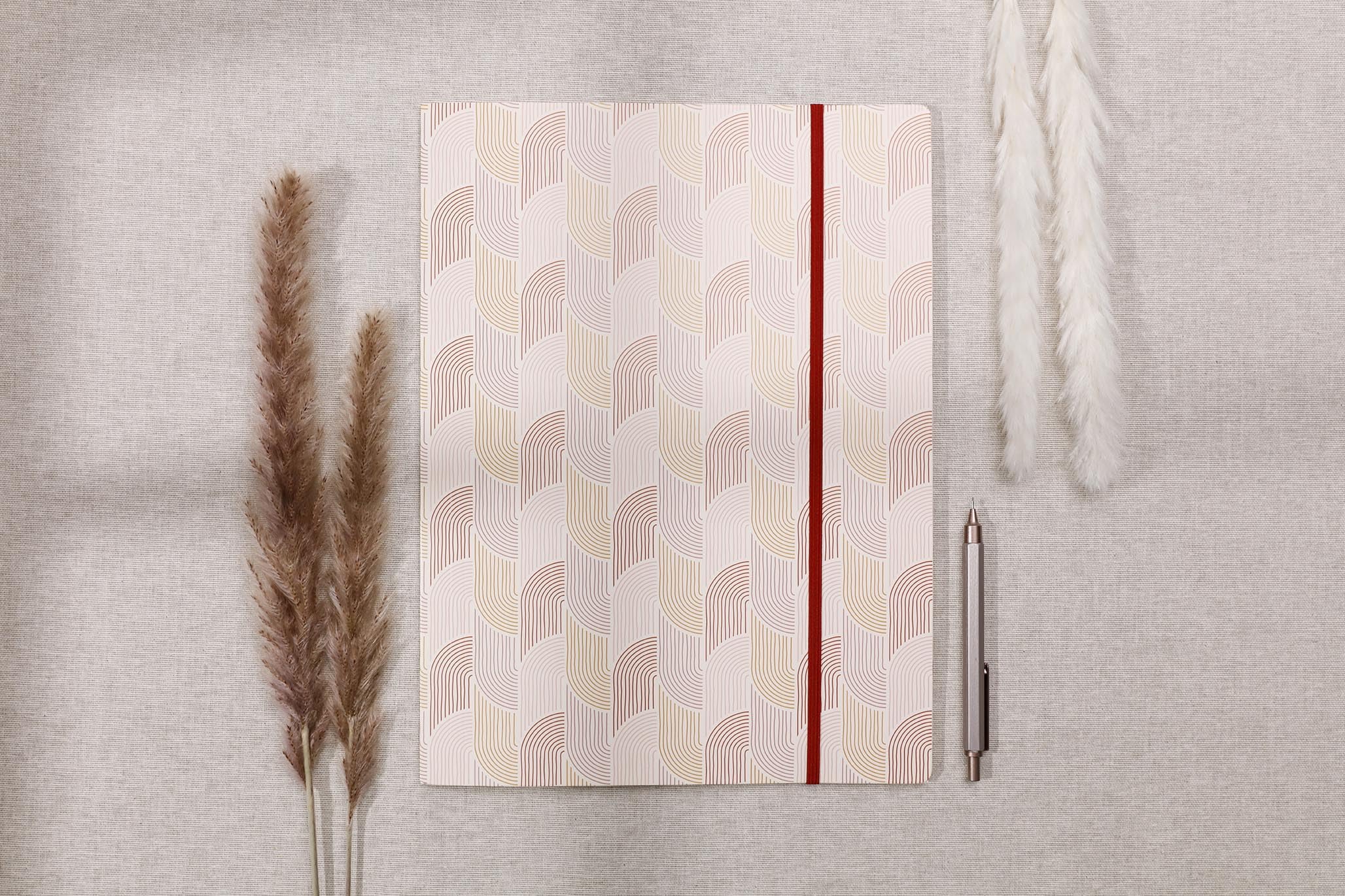 Clairefontaine 116073C, A 3 Flap A4 Cardboard Elastic Folder with Warm Colours and Geometric Shapes, Home Office - Image 2