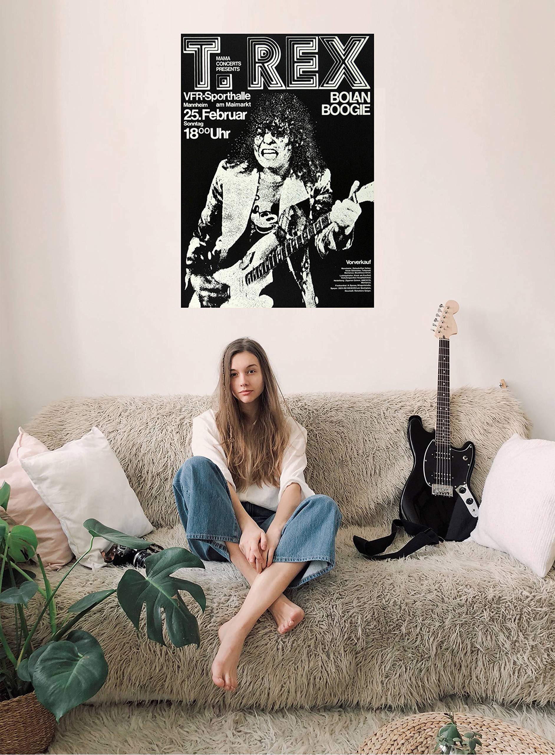 T.Rex - Bolan Boogie, Mannheim 1973 » Konzertplakat/Premium Poster | Live Konzert Veranstaltung | DIN A1 «
