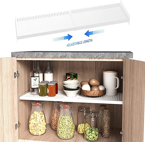 Estantes organizadores de armario expandibles, estantes de metal ajustables para armario, estantes de almacenamiento resistentes, sistema