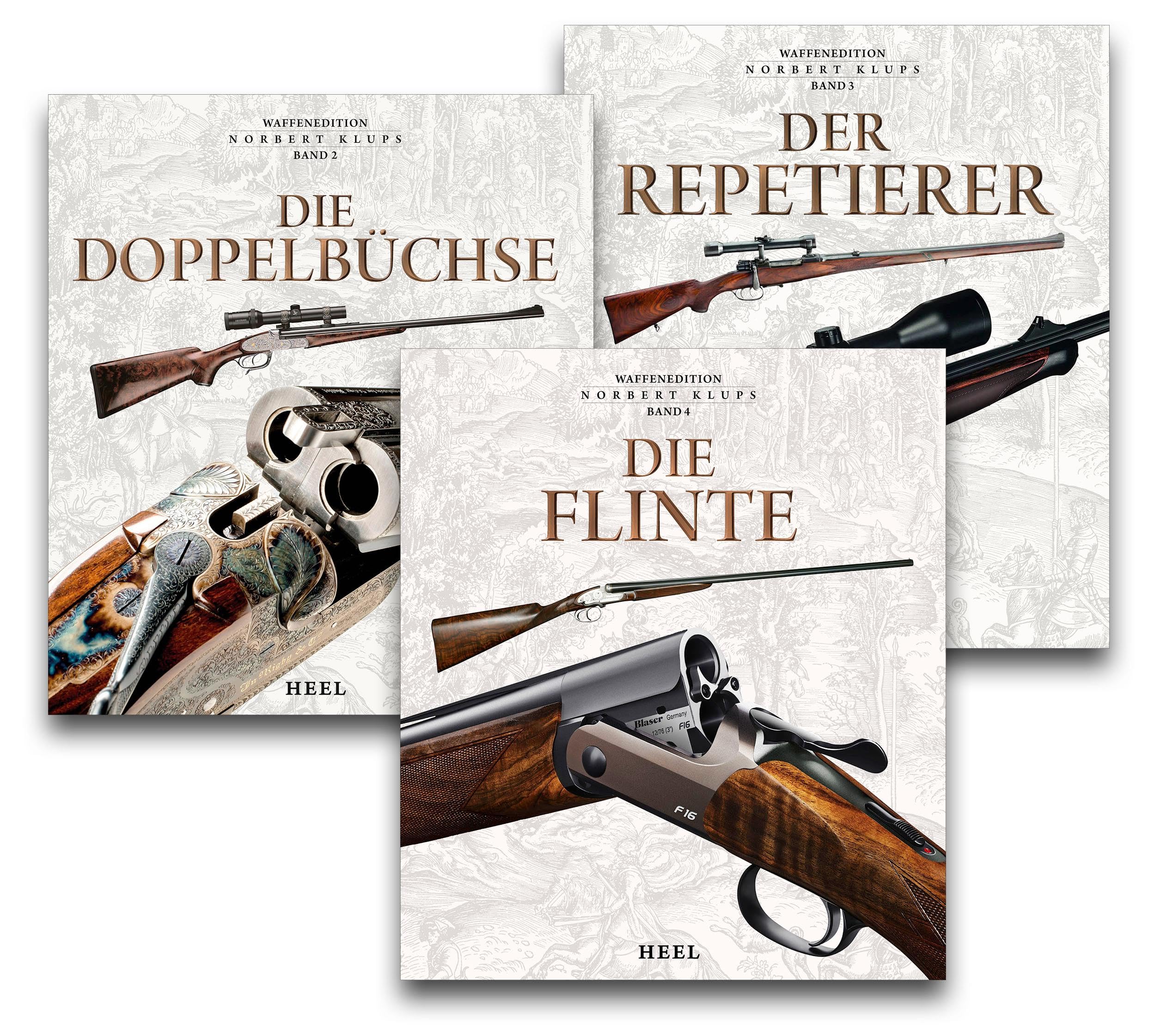 Sonderausgabe Waffenedition Klups: Der Repetierer, Die Flinte, Die Doppelbüchse - 3 Bücher in einem Paket