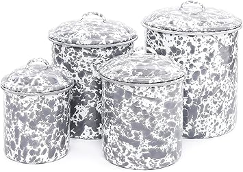 Enamelware 4 Piece Canister Set