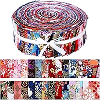 Vista 9 de Kingdder Tiras de Tela de Gelatina para Acolchado, Rollo de Retazos de 2.55 Pulgadas, Rollo de Algodón para Patchwork, Tela de Gelatina