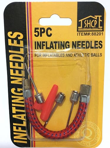 5pc Inflating Needles - Air Pump Needle Valve Adapter Sports Football Basketball Soccer