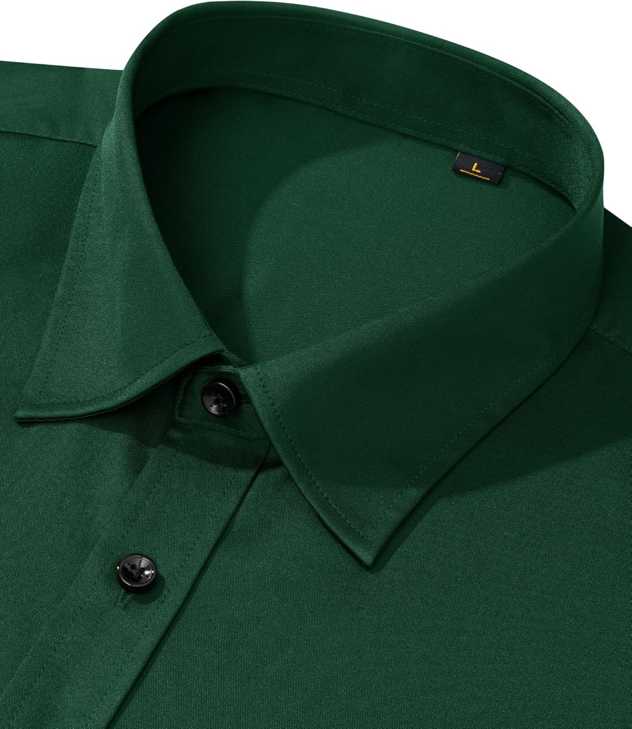 Alimens & Gentle Men's Dress Shirts Long Sleeve Wrinkle Free Stretch Business Casual Wedding Button Down Shirt - Image 3