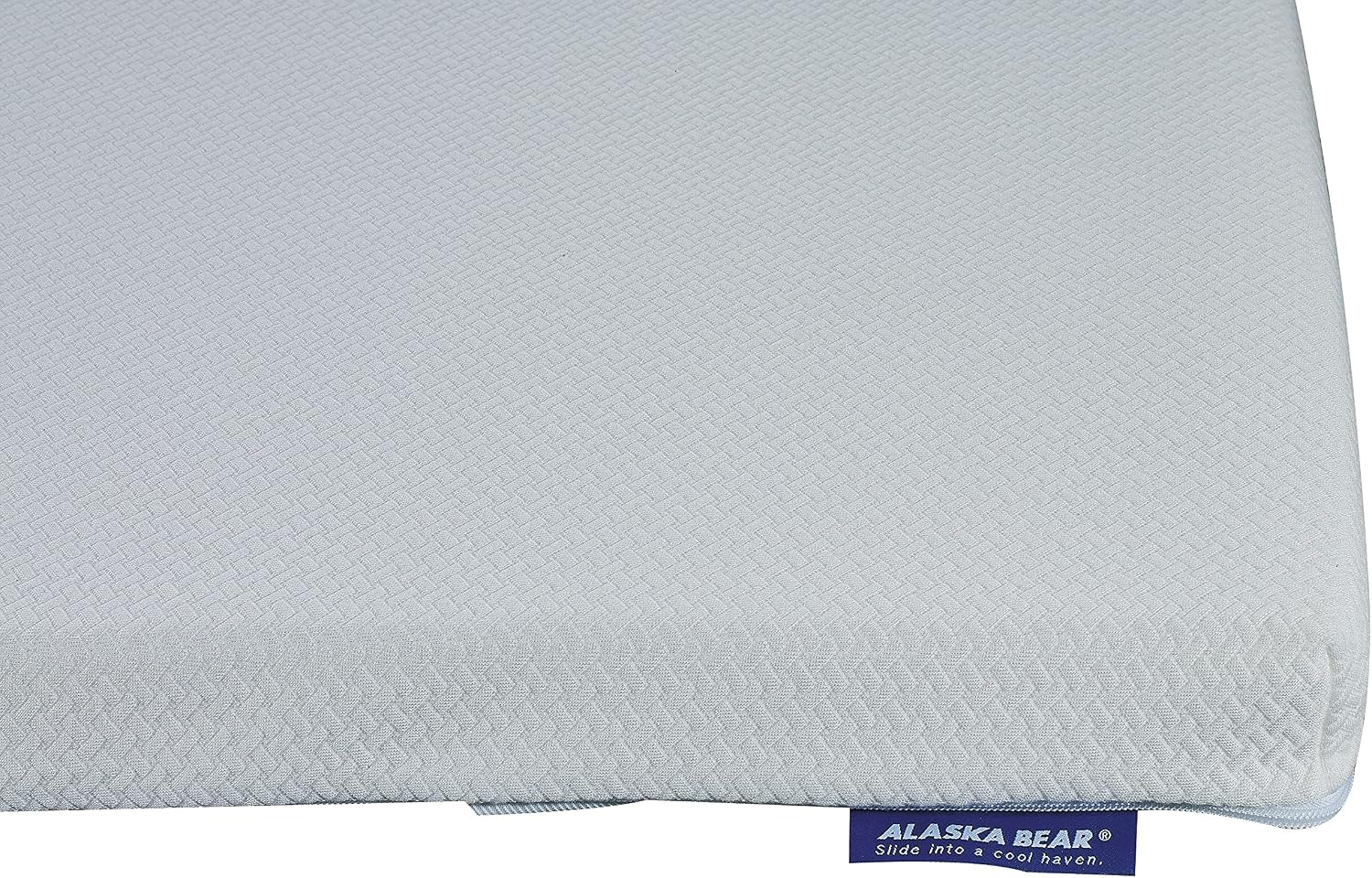 ALASKA BEAR Mattress Topper Queen, 3 Inch High Density Memory Foam Mattress Pad with Cooling Bamboo Case and Soft Sleep Mask for Pressure Relief