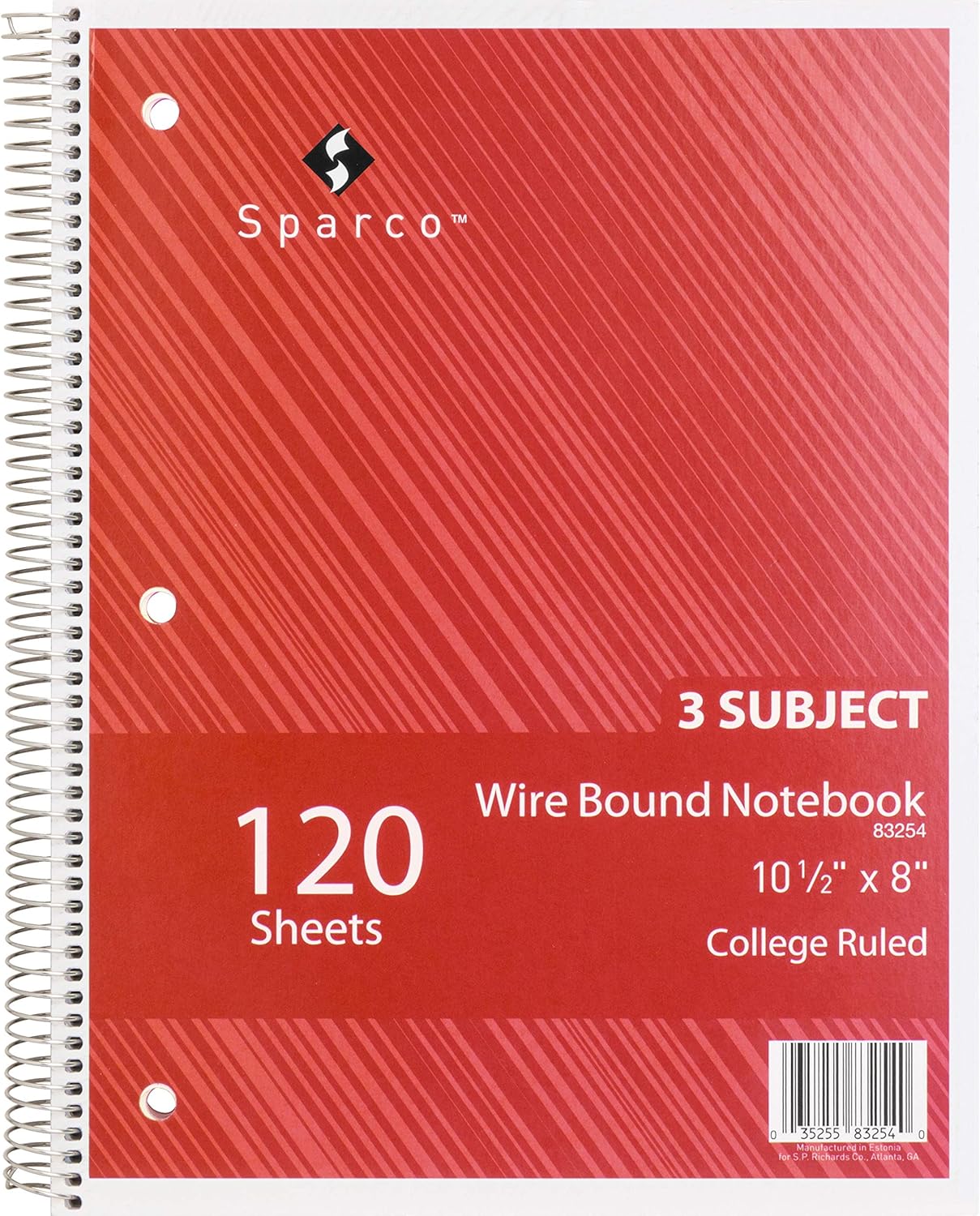 Sparco Wire Bound College Ruled Notebook