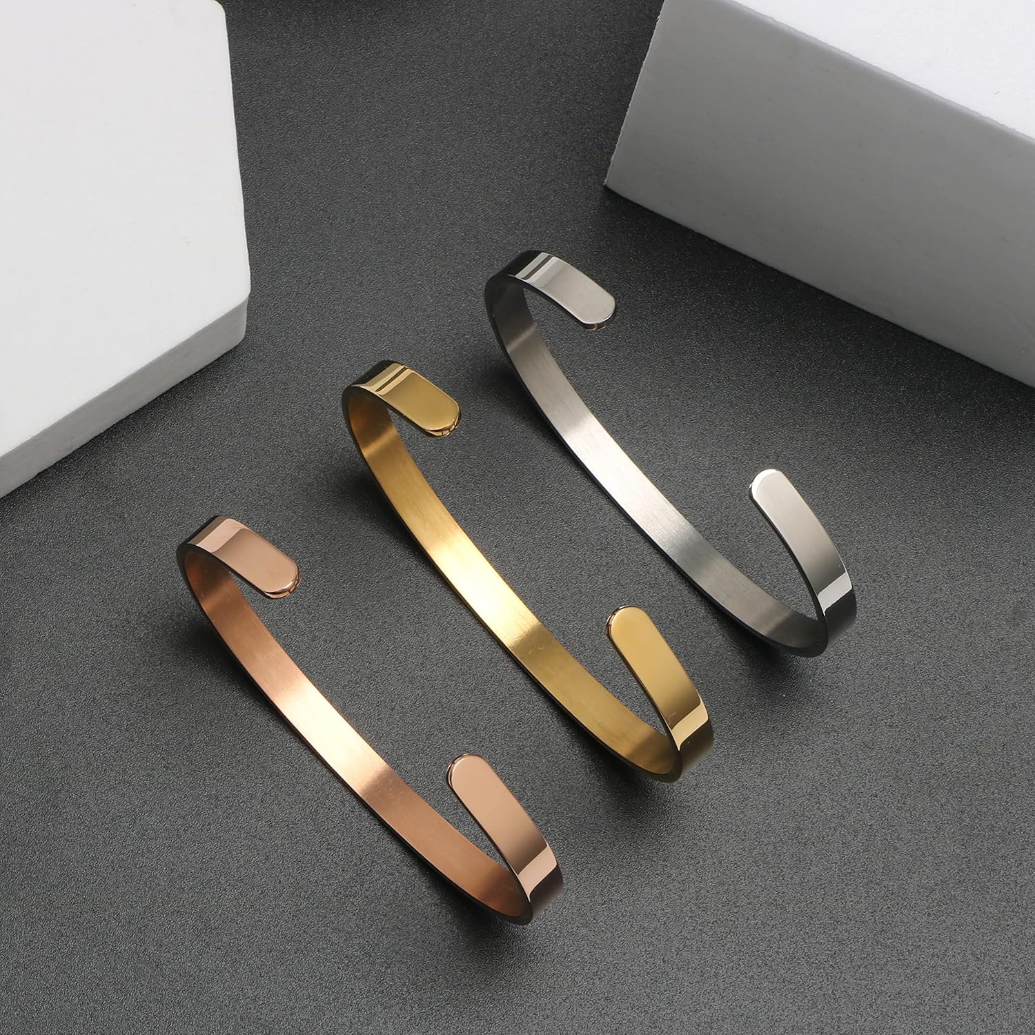 Joycuff for Mom Inspirational Cuff Bangle Bracelets Stainless Steel Jewelry Remember I Love You Mom - Image 5