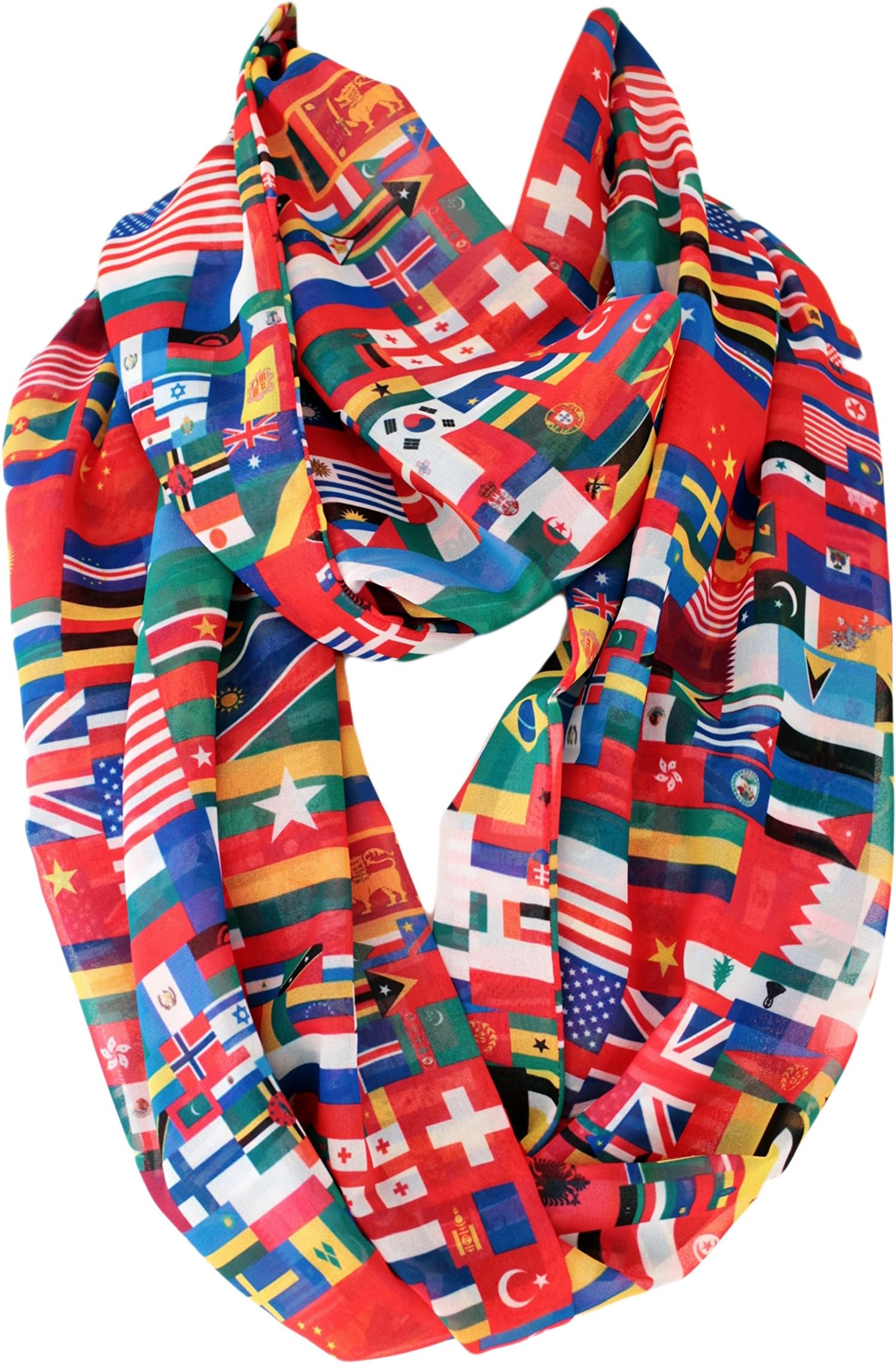 World Flags Infinity Scarf Circle Loop Scarves