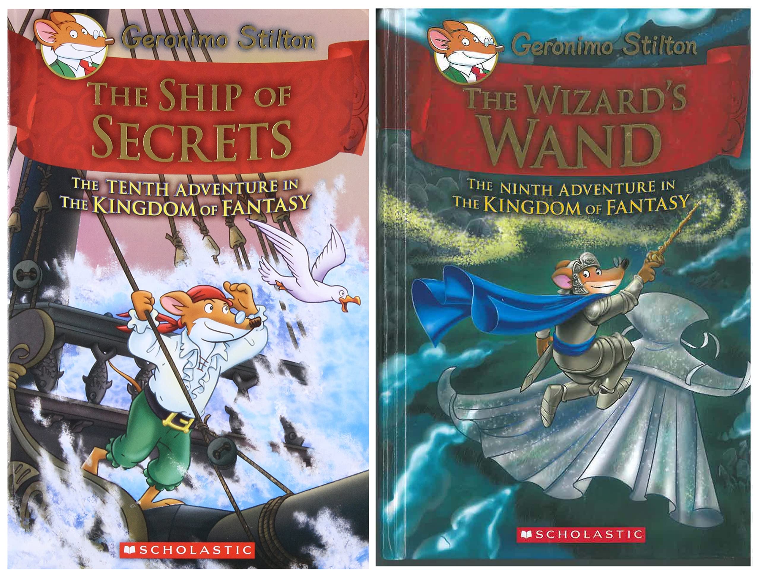 The Ship of Secrets (Geronimo Stilton and the Kingdom of Fantasy #10)+Geronimo Stilton the Kingdom of Fantasy #09 The Wizards Wand