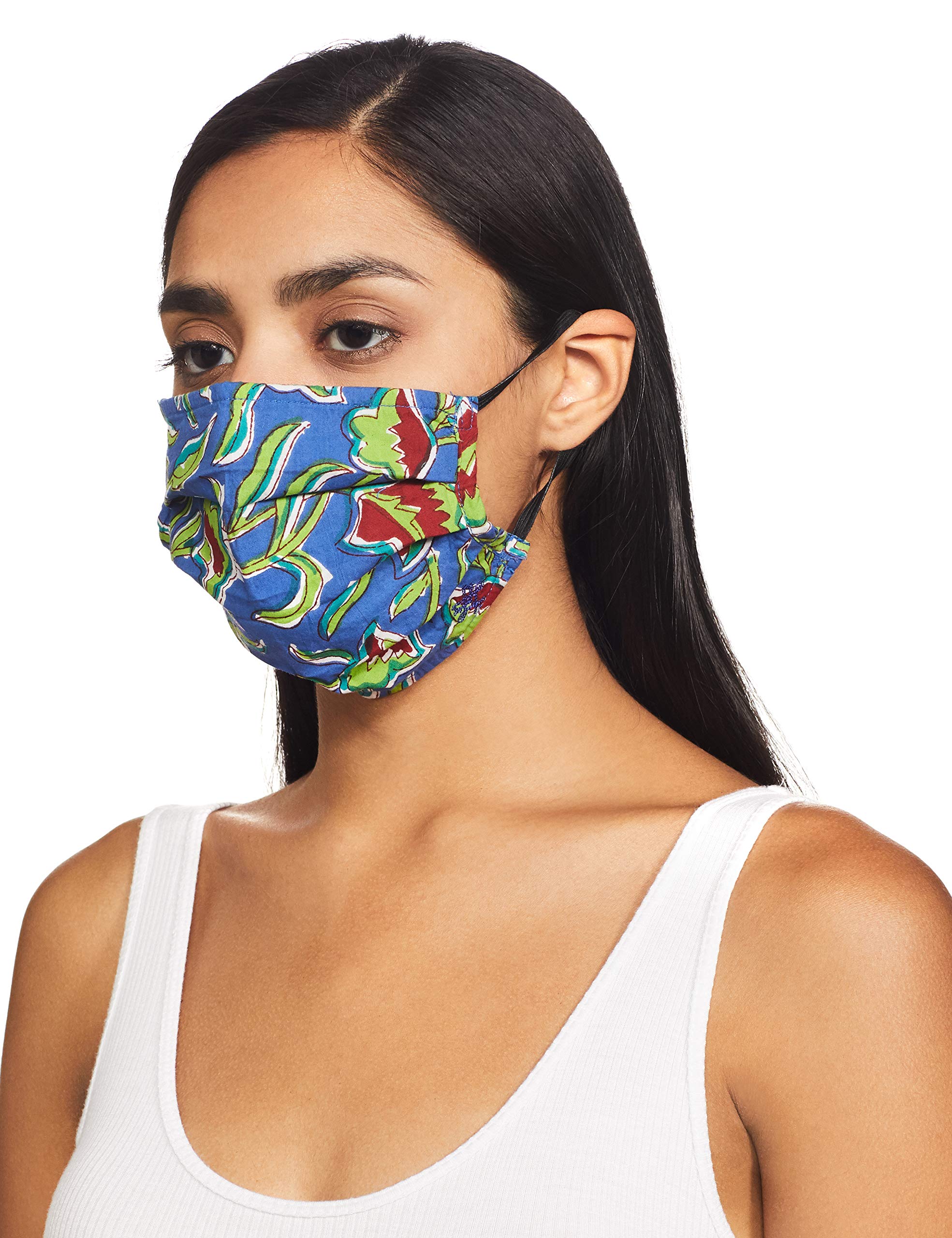 Amazon Brand - Myx Women's Cotton Reusable Face Mask (Pack of 3) (MYX-WE-Mask1_Multicolour 2_Free Size)