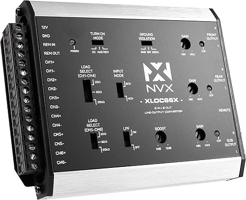 Miniatura 11 de NVX XLOC24X 2 entradas/4 salidas Convertidor de salida de línea activa de alto voltaje con coincidencia de impedancia y control de nivel remoto
