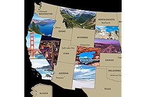 United States Scratch Off Map Poster Wall Art Decor