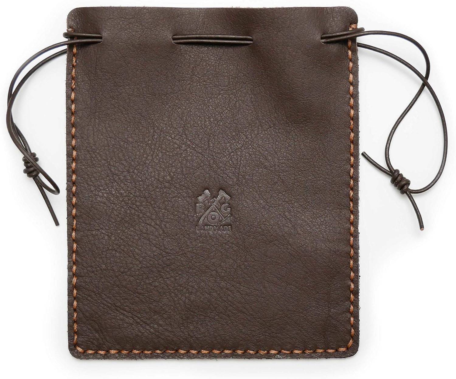 Handmade Leather Multipurpose Drawstring Pouch