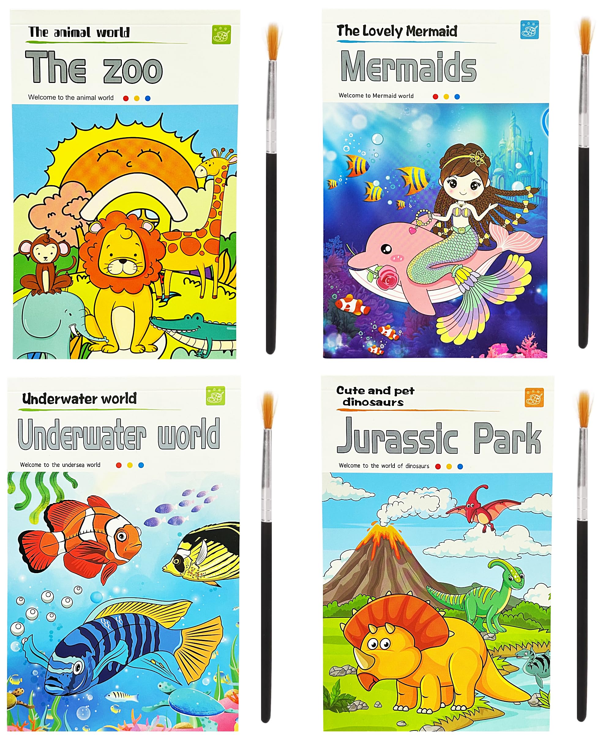 SUPER TOY 4 Magic Water Colors Paint Brush Drawing Book Watercolor Painting Art Craft Colorbook for Kids 3 6 12 Years Pre-School Educational Supply Birthday Gift (B0CSGB8219) Amazon Price History, Amazon Price Tracker