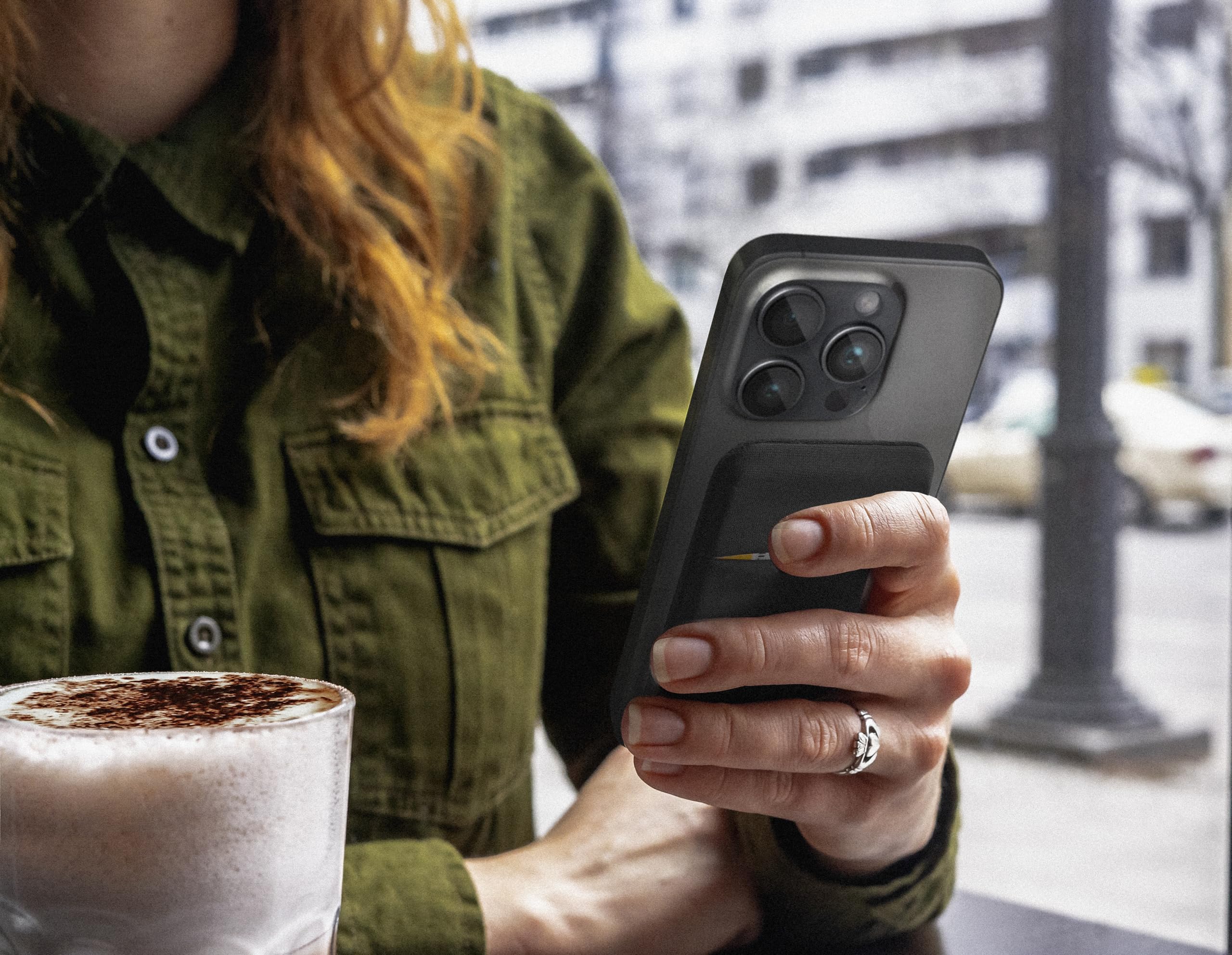 MyGadget 2X Portafoglio per Smartphone X 1 Tasca - Protezione RFID e NFC – Porta Carte di Credito Cuffie o Soldi - Wallet per Cellulare da incollare - Nero