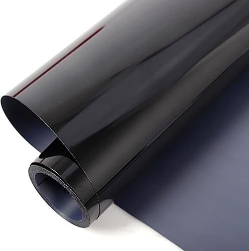 Vinilo negro de transferencia de calor NICEVINYL 3D Puff HTV Rollo de vinilo de transferencia de calor de 10 x 5 pies, vinilo negro para planchar