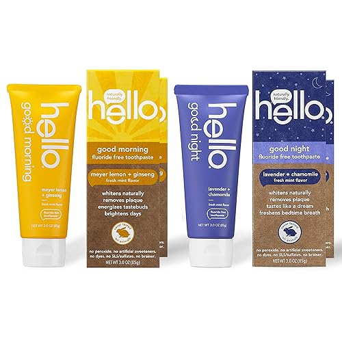 Hello Brightening Booster - Pasta de dientes sin flúor de aceite de cúrcuma blanca y aceite de coco vegano sin SLS sin gluten y sin peróxido 40