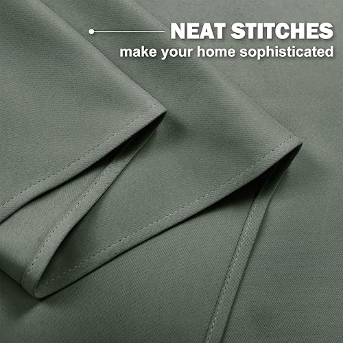 Miniatura 4 de NICETOWN Cortinas cortas, estilo granja, cocina, corta, pequeña, con ojales, aislamiento térmico, cenefa para ventana de dormitorio, 2 piezas, 42