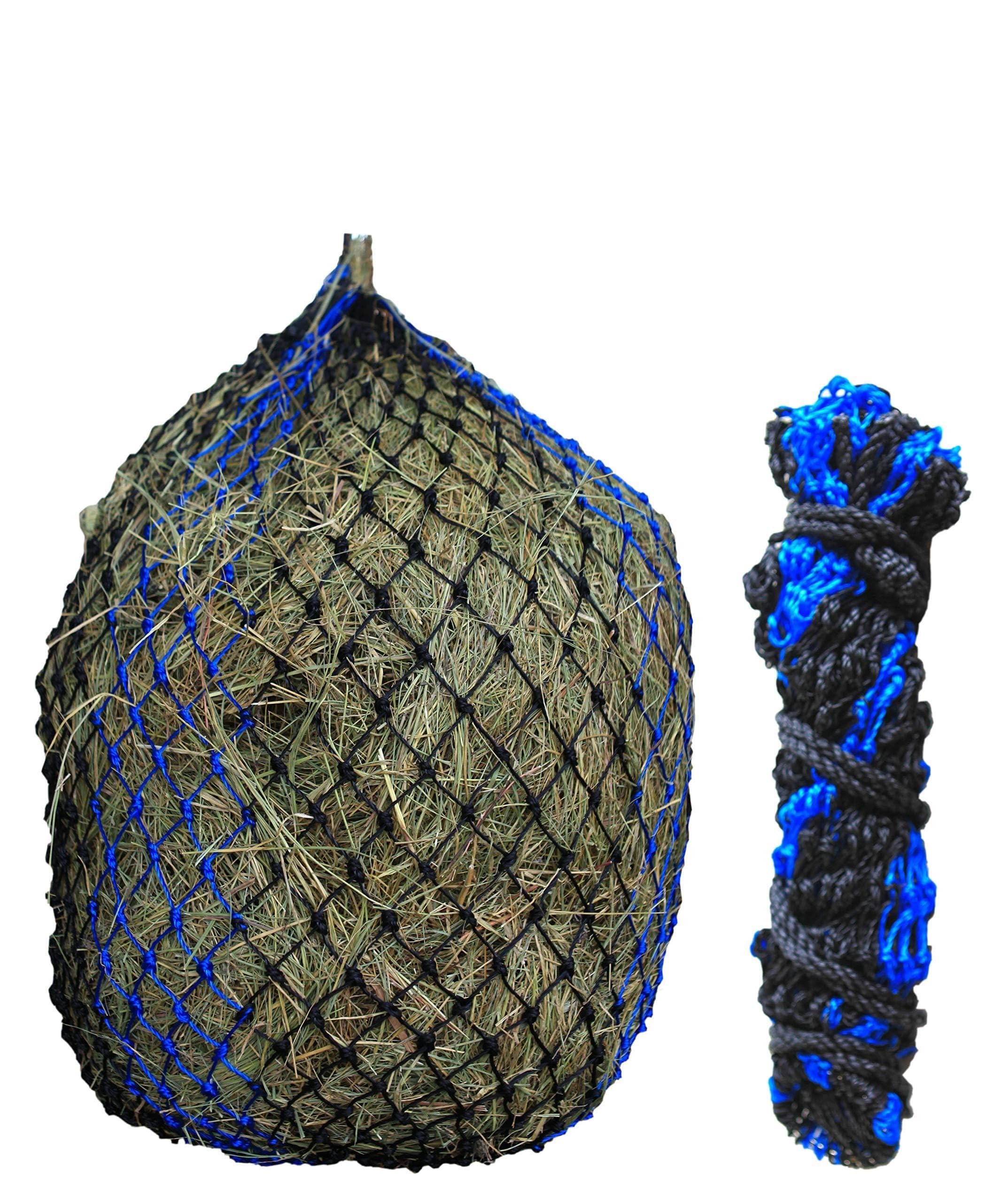 T TEKE 2pcs Deluxe Slow hay Feeder hay nets, 1-3/4" Feeding Holes, Horse Supplies hay Bags for Horses, Goats