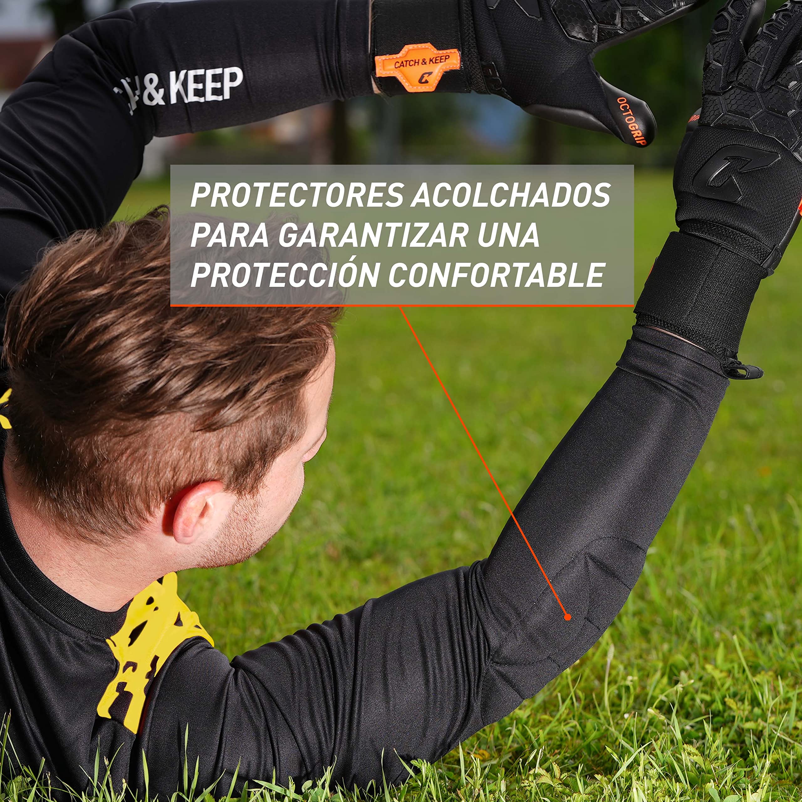 Camiseta de Portero CATCH & KEEP con Protecciones en Codos Transpirable