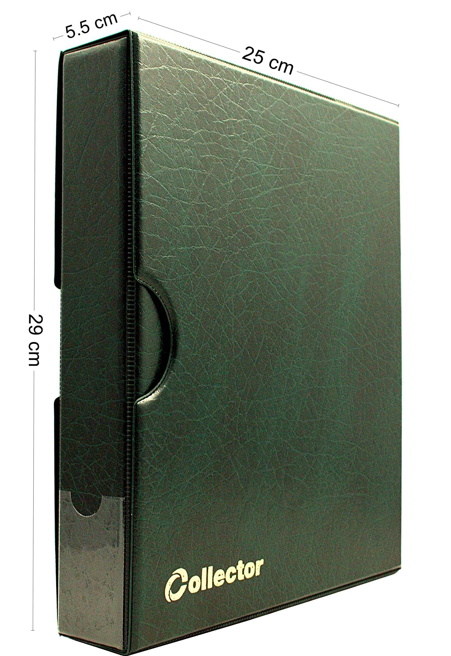 COLLECTOR - Album z etui do banknotów z 15 stronami i 15 dzielnikami - bardzo duża pojemność (Zielony)